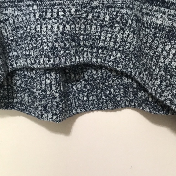 CYNTHIA Rowley wool blend turtleneck hi low sweater blue marled size Small - Picture 3 of 9